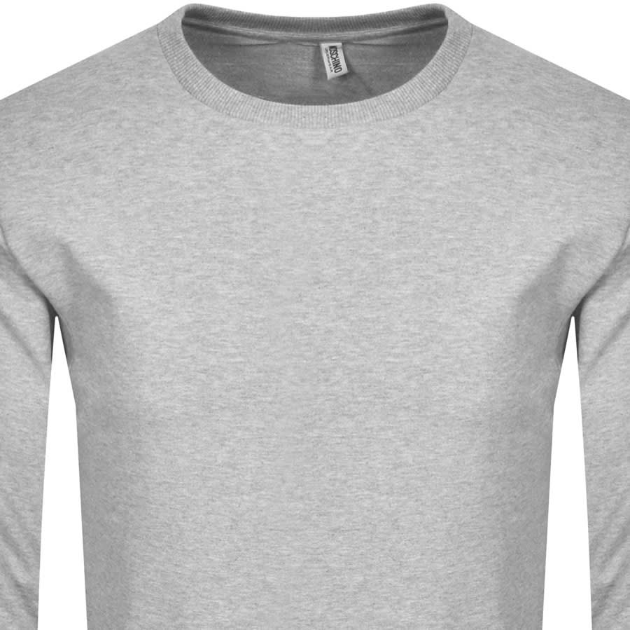 Alternative Image for ProductMoschino Tape Logo Sweatshirt Grey2